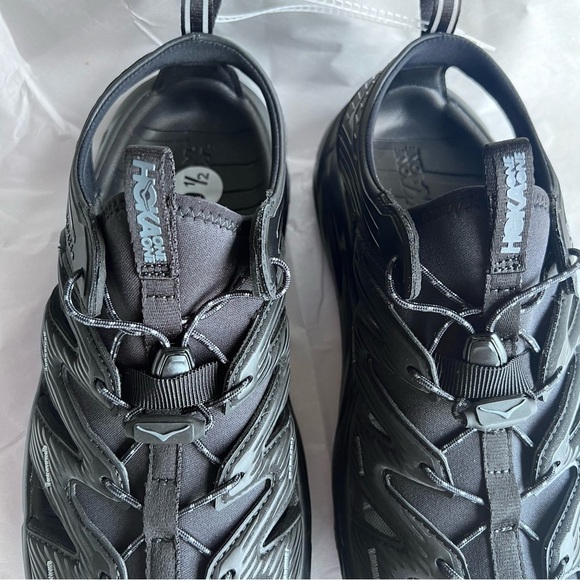 Hoka One One Hopara Black Sandals Terrain Outdoor Hiking Trails Mens 9.5 - Picture 4 of 7